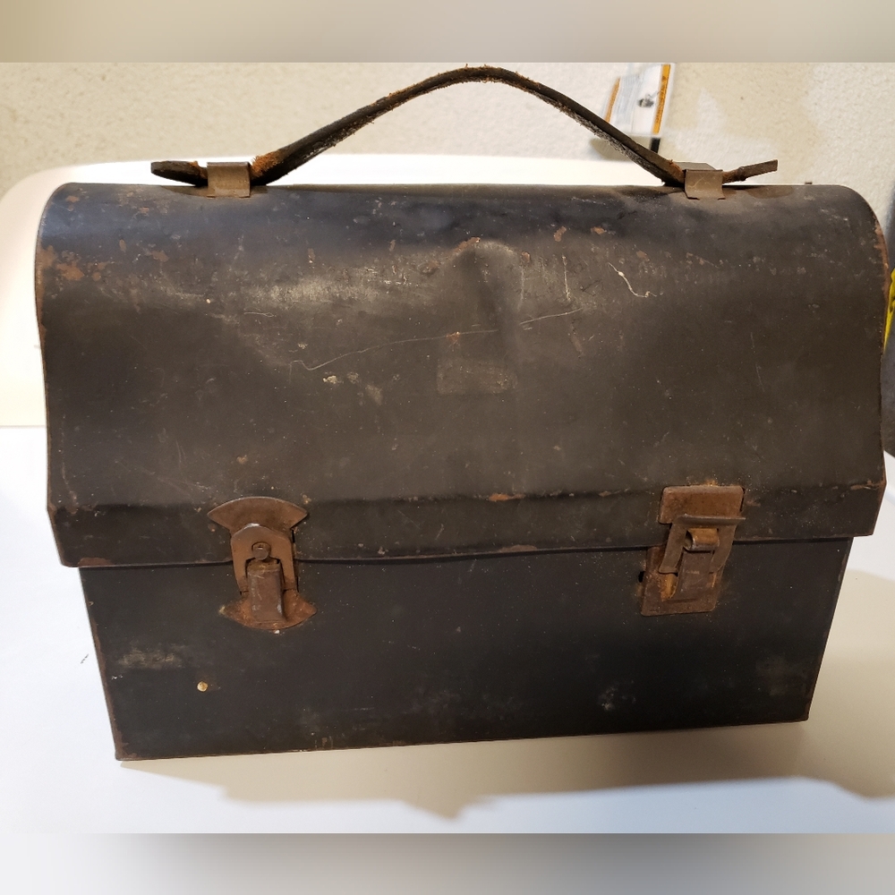 Vintage Black Miners Lunch Pail